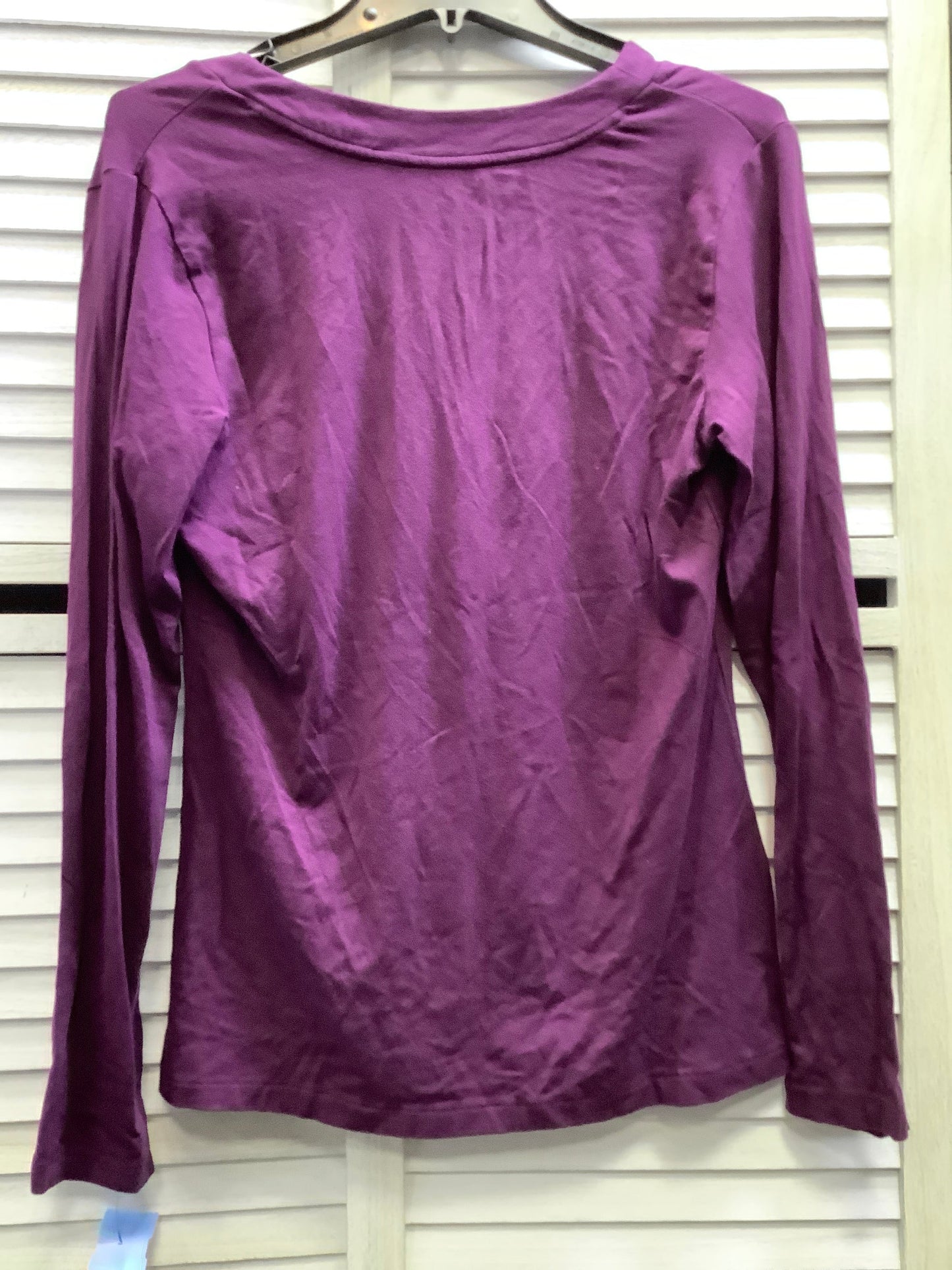 Top Long Sleeve Basic By Apt 9 In Purple, Size: L