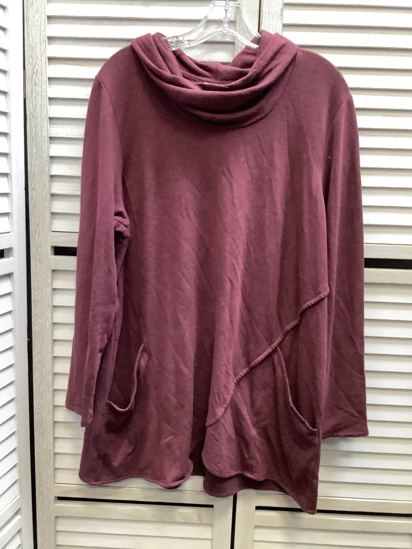 Sweater By Pure Jill In Burgundy, Size: Xl