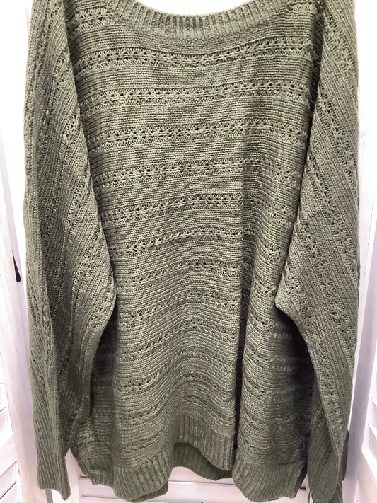 Sweater By Clothes Mentor In Green, Size: 2x