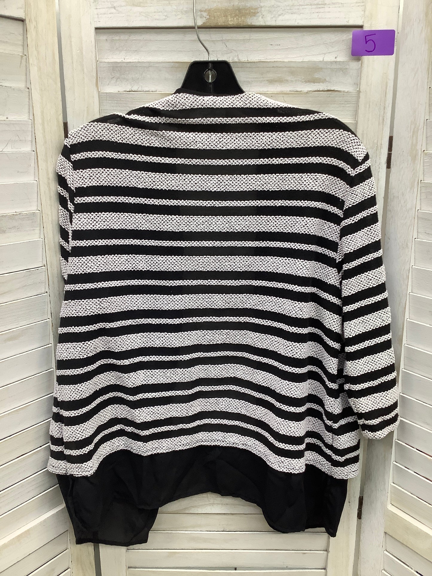 Black White Cardigan Alfred Dunner, Size M