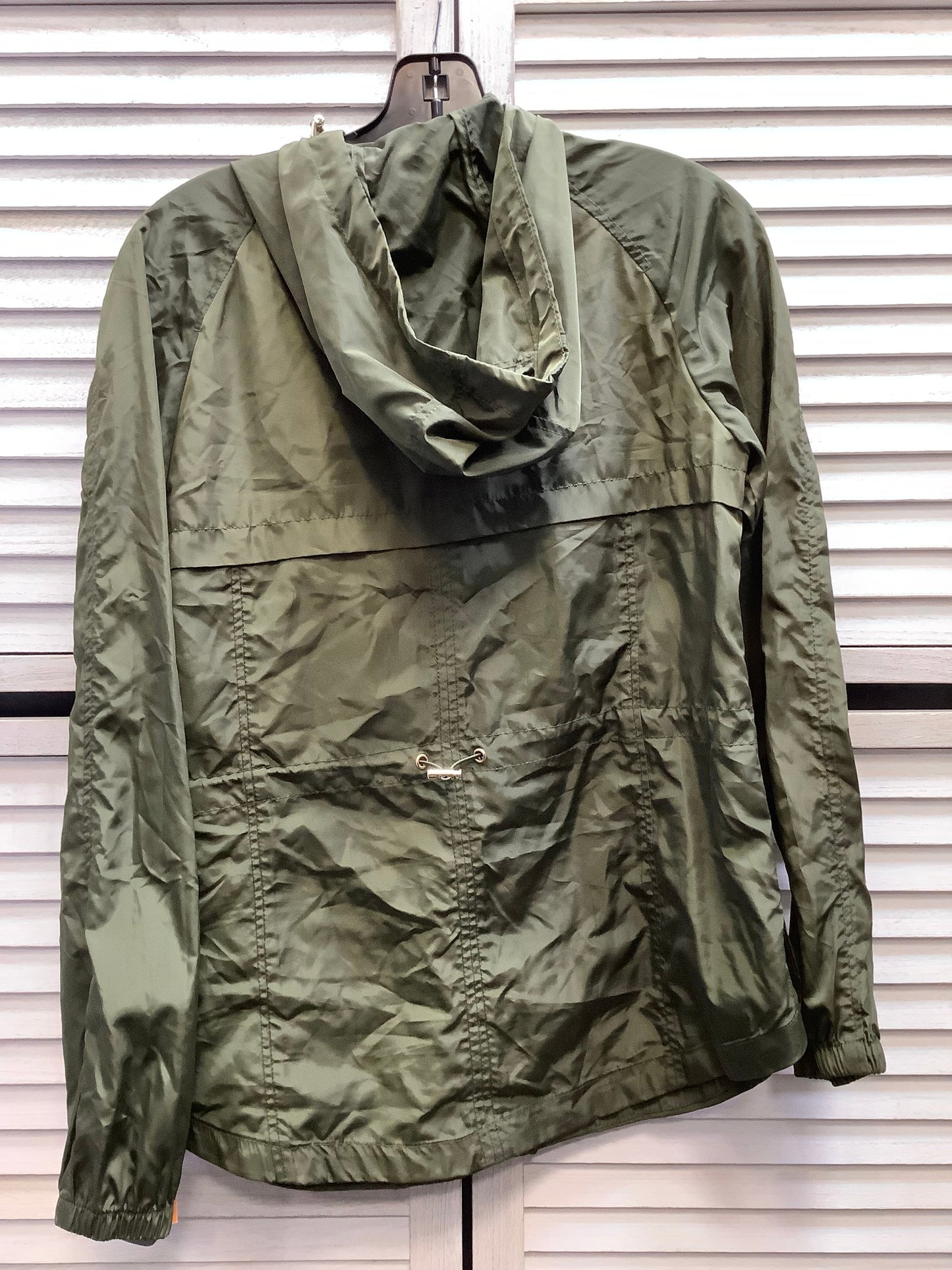 Jacket Windbreaker By Clothes Mentor In Green, Size: S