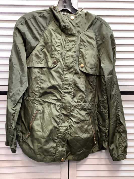 Jacket Windbreaker By Clothes Mentor In Green, Size: S