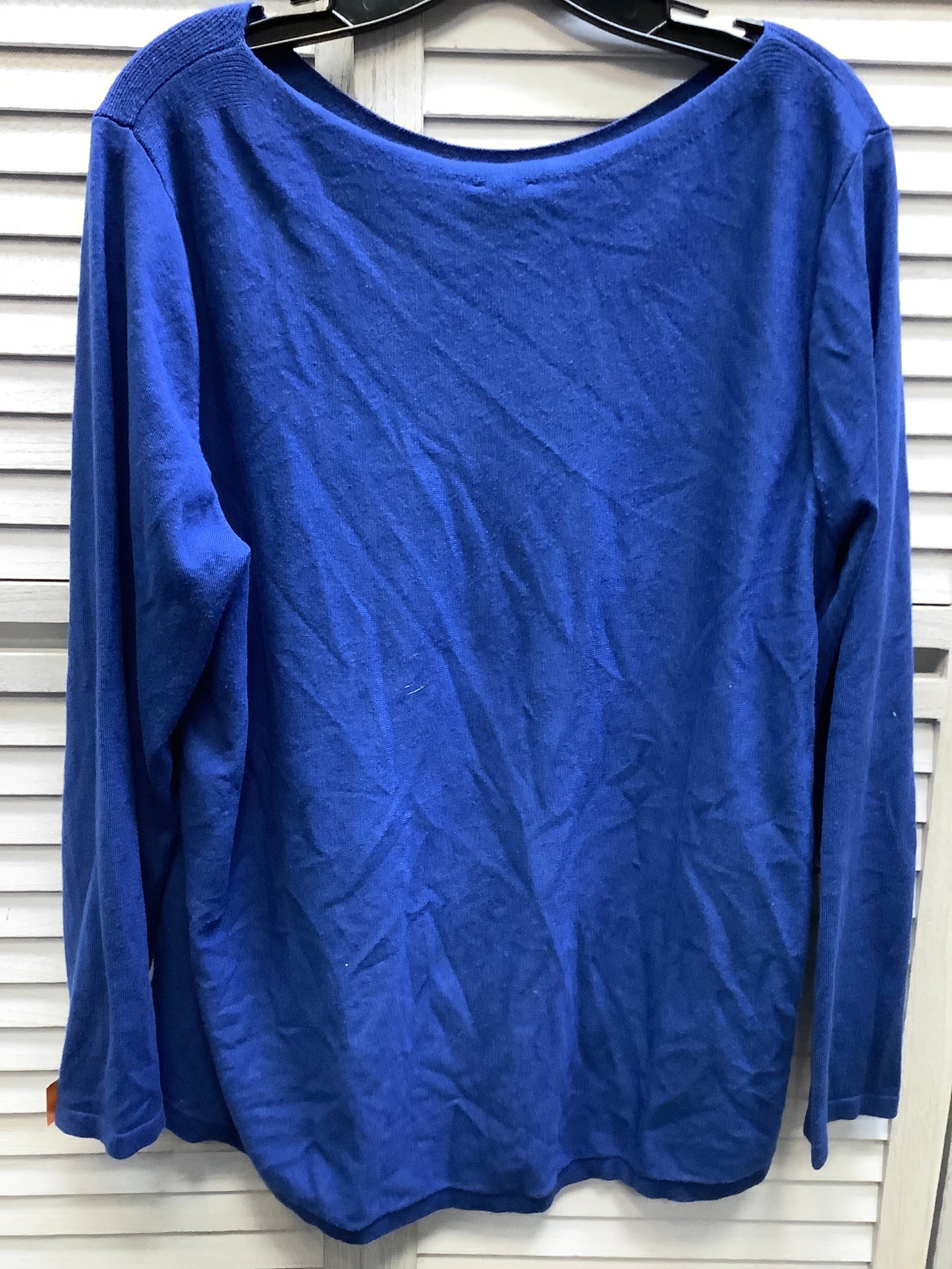 Blue Top Long Sleeve Basic Chicos, Size 3x