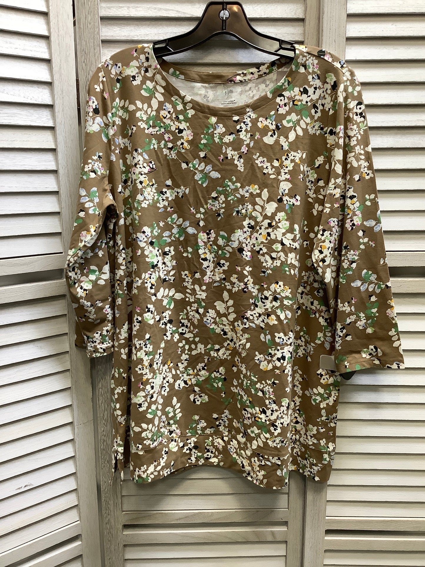 Floral Print Tunic Long Sleeve J. Jill, Size L