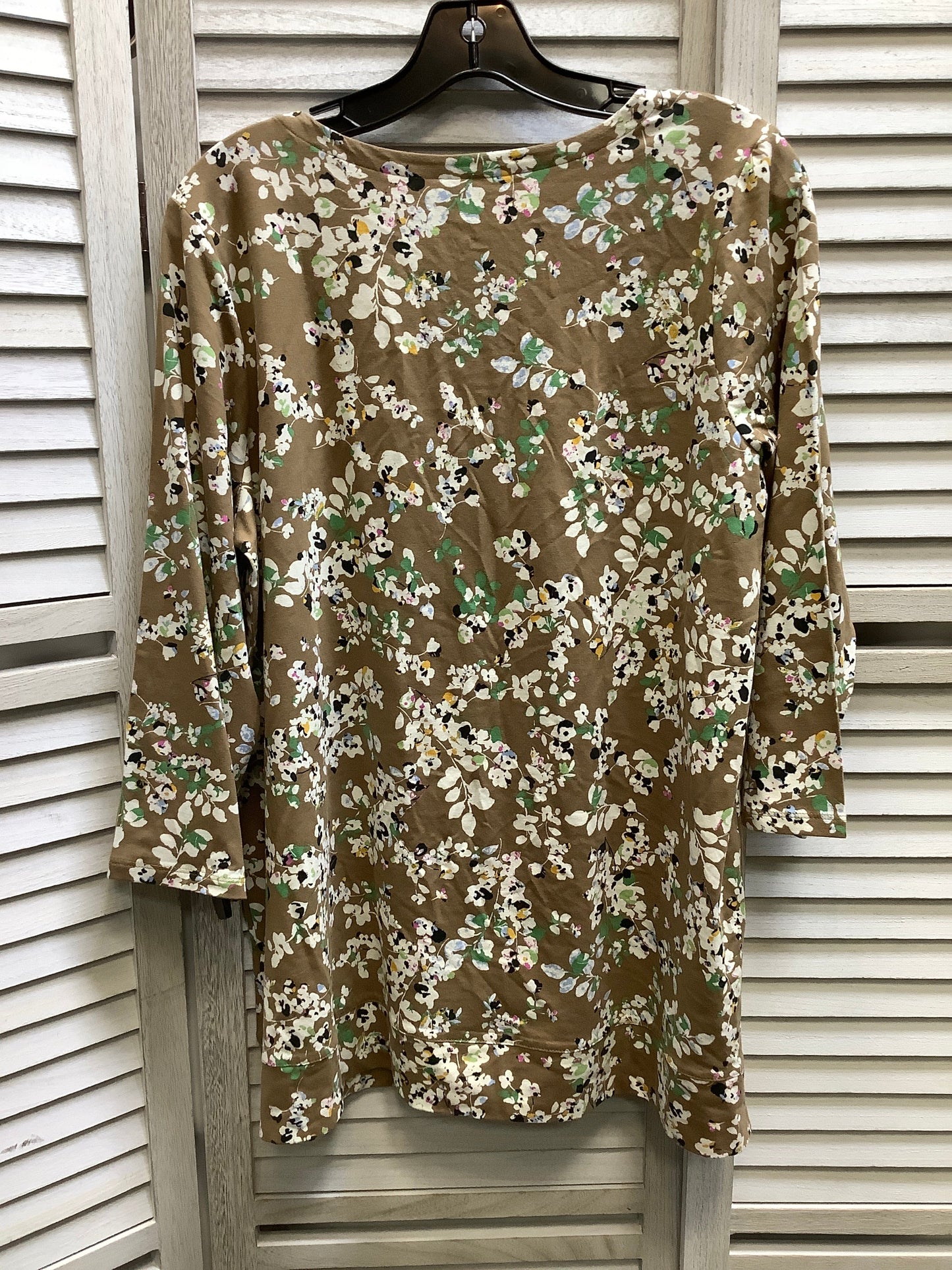 Floral Print Tunic Long Sleeve J. Jill, Size L