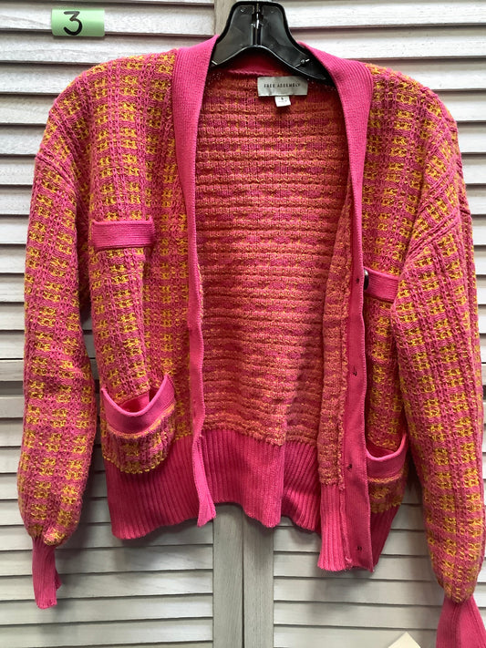 Pink & Yellow Cardigan Free Assembly, Size S