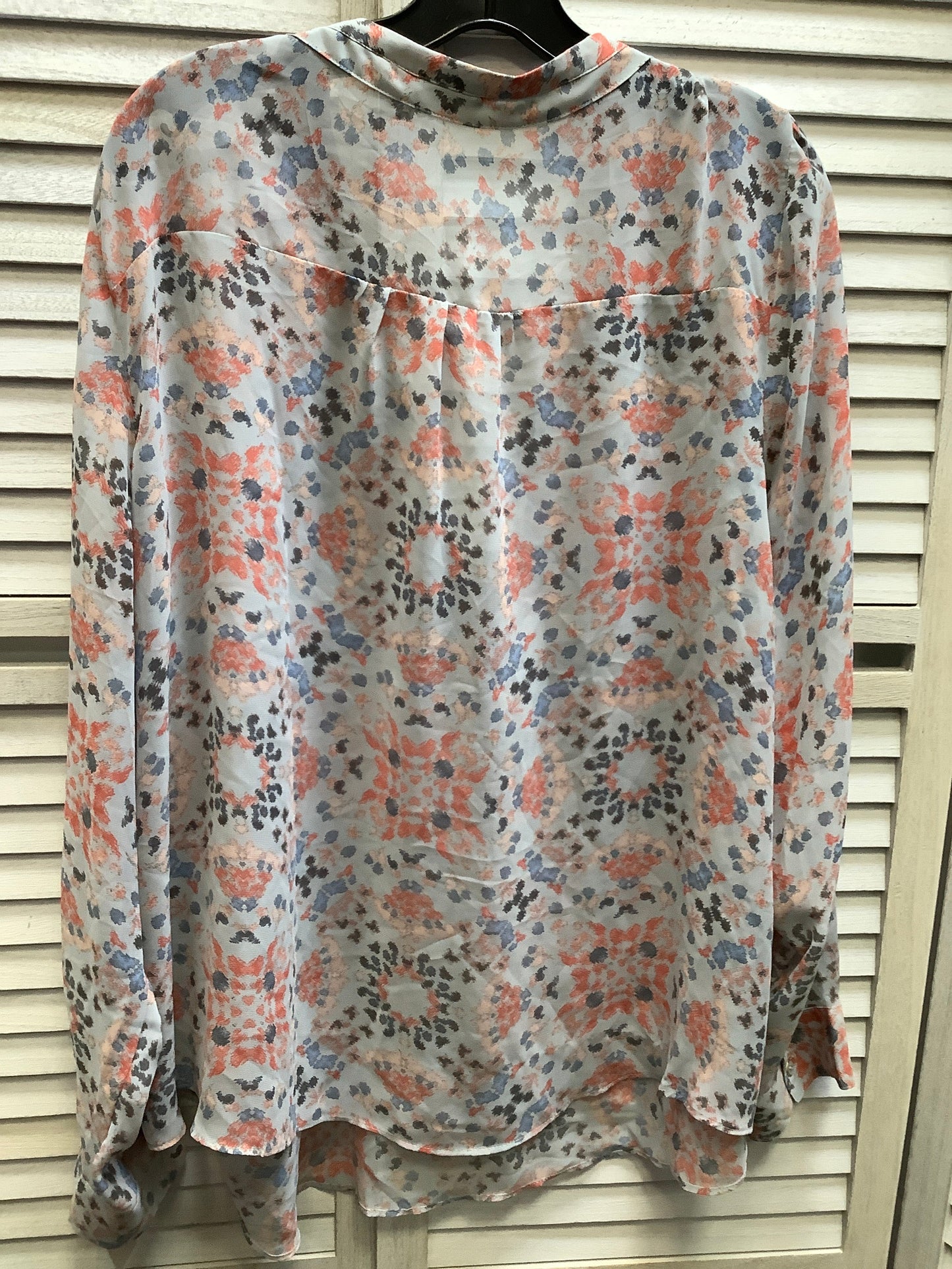 Multi-colored Top Long Sleeve Basic Ana, Size 3x