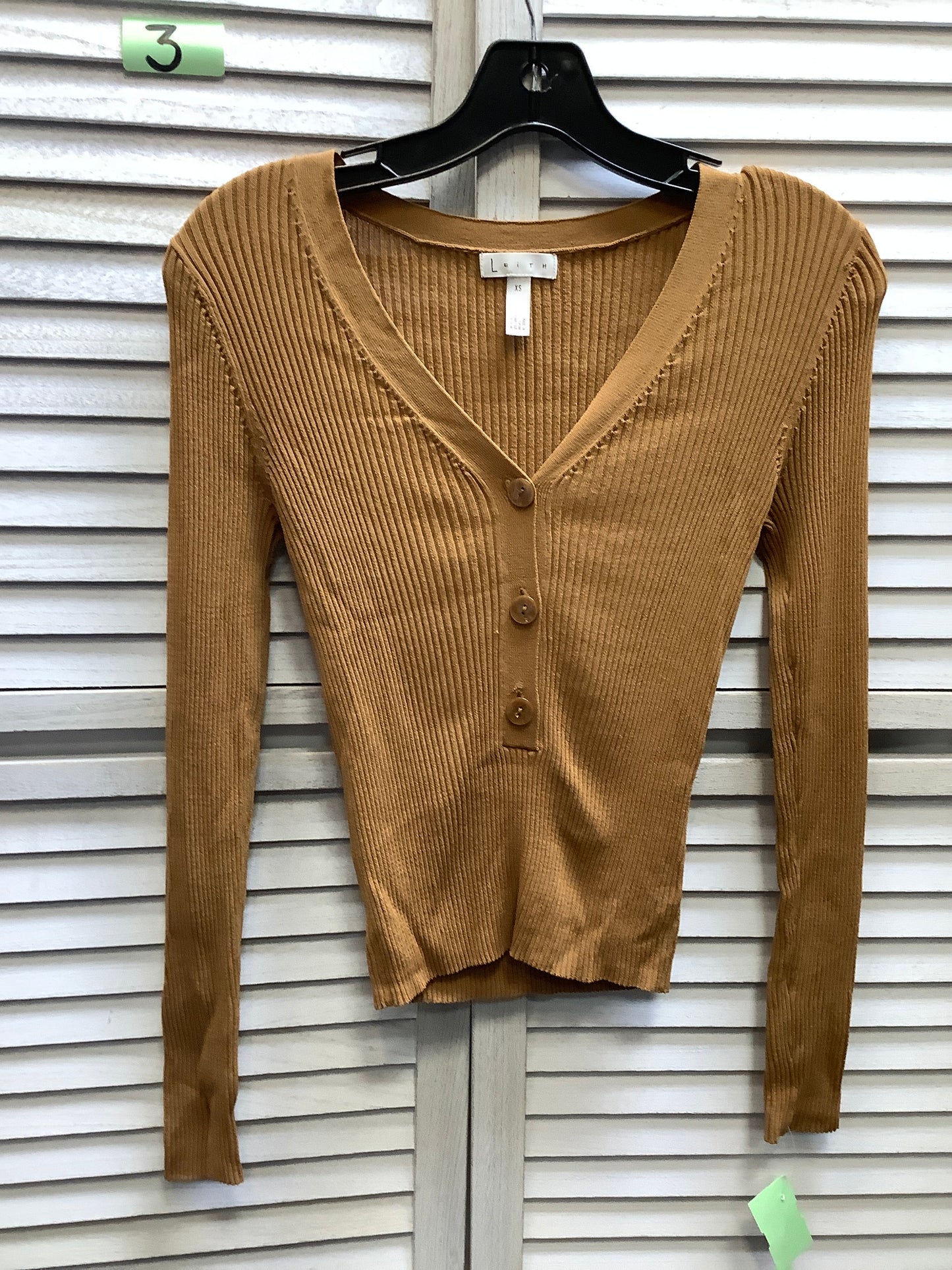 Brown Sweater Cardigan Leith, Size Xs