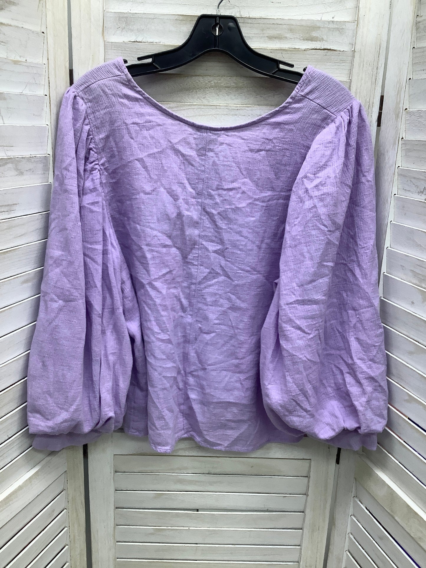 Purple Top Long Sleeve Basic A New Day, Size Xl