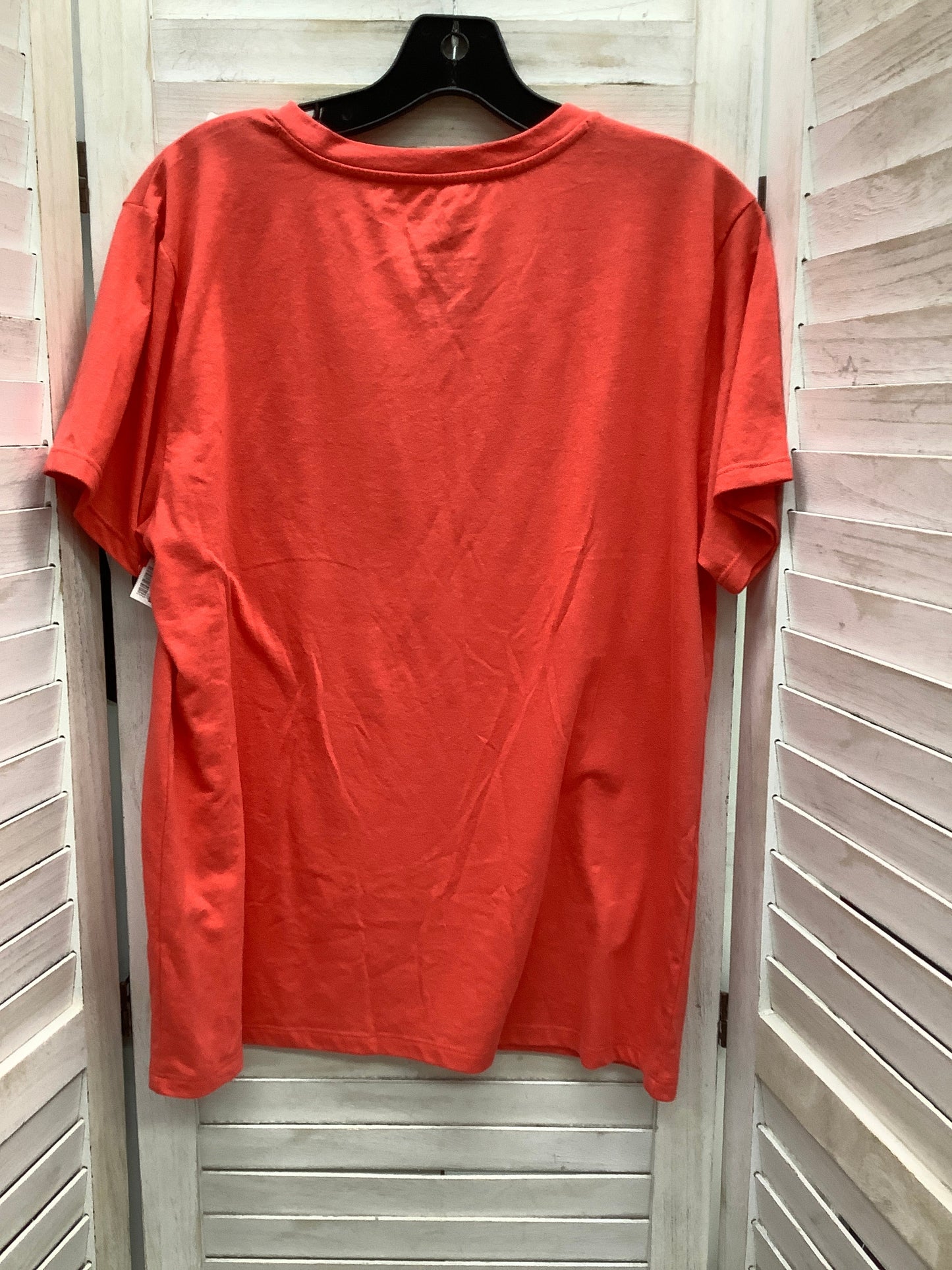 Salmon Top Short Sleeve Basic Clothes Mentor, Size M