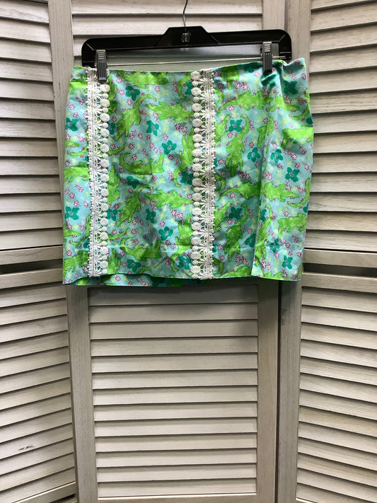 Blue & Green Skirt Designer Lilly Pulitzer, Size 4