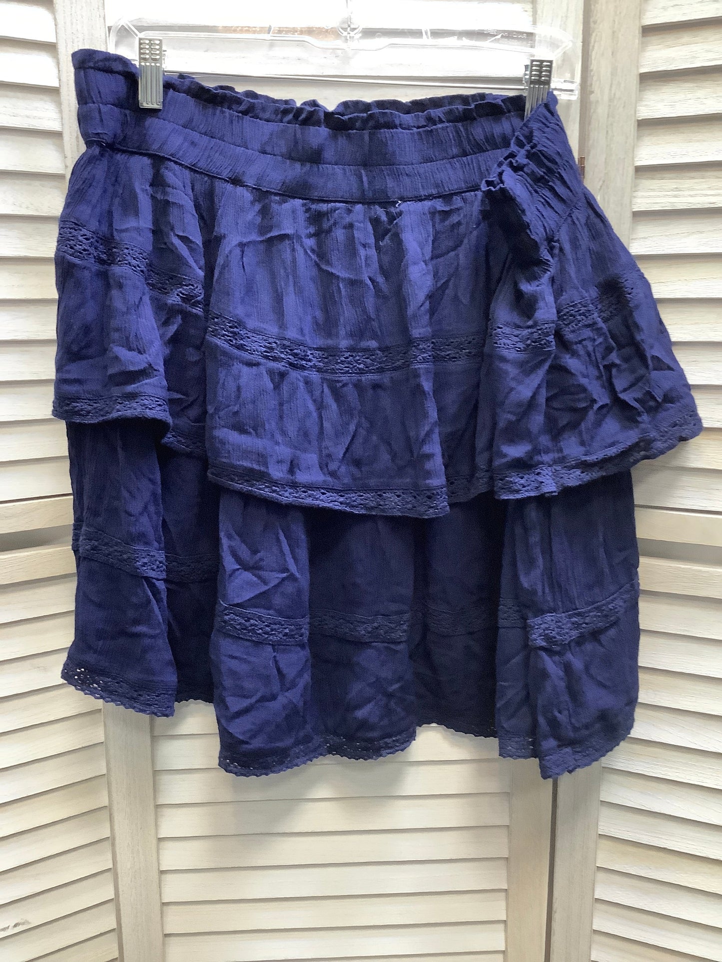 Navy Skirt Mini & Short Crown And Ivy, Size Xxl