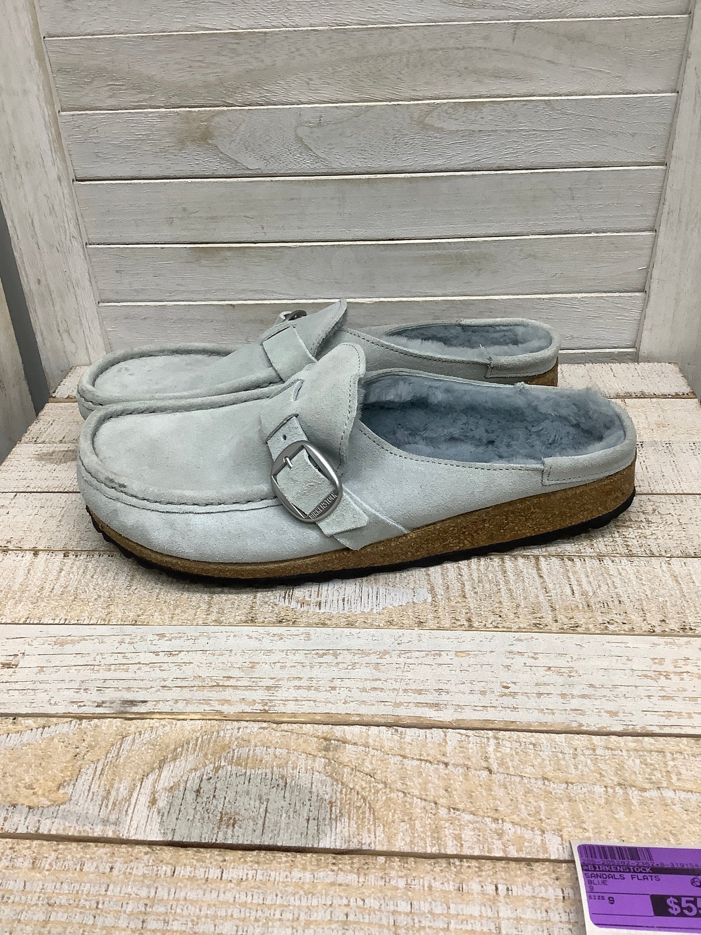 Blue Sandals Flats Birkenstock, Size 9