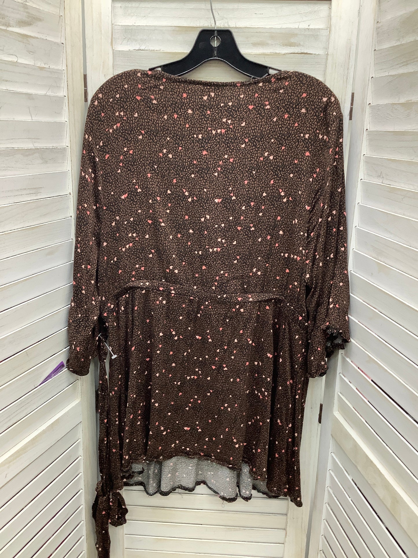 Brown Top 3/4 Sleeve Torrid, Size 2