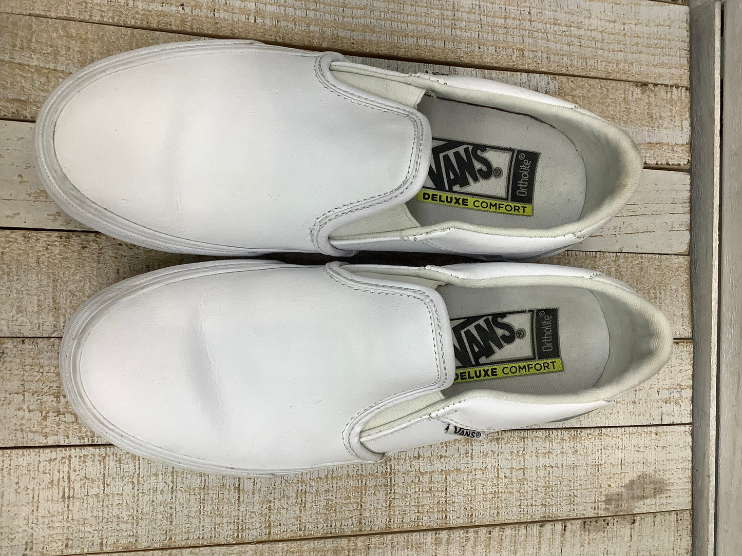 White Shoes Sneakers Vans, Size 8.5