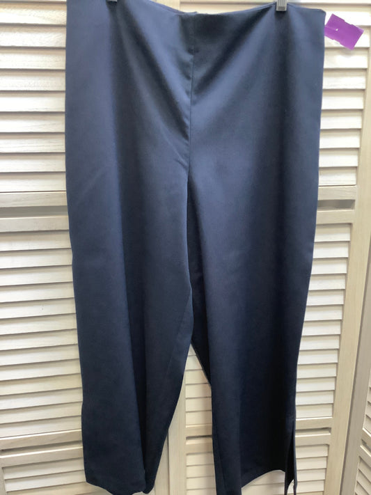 Navy Pants Cropped Nicole By Nicole Miller, Size 14