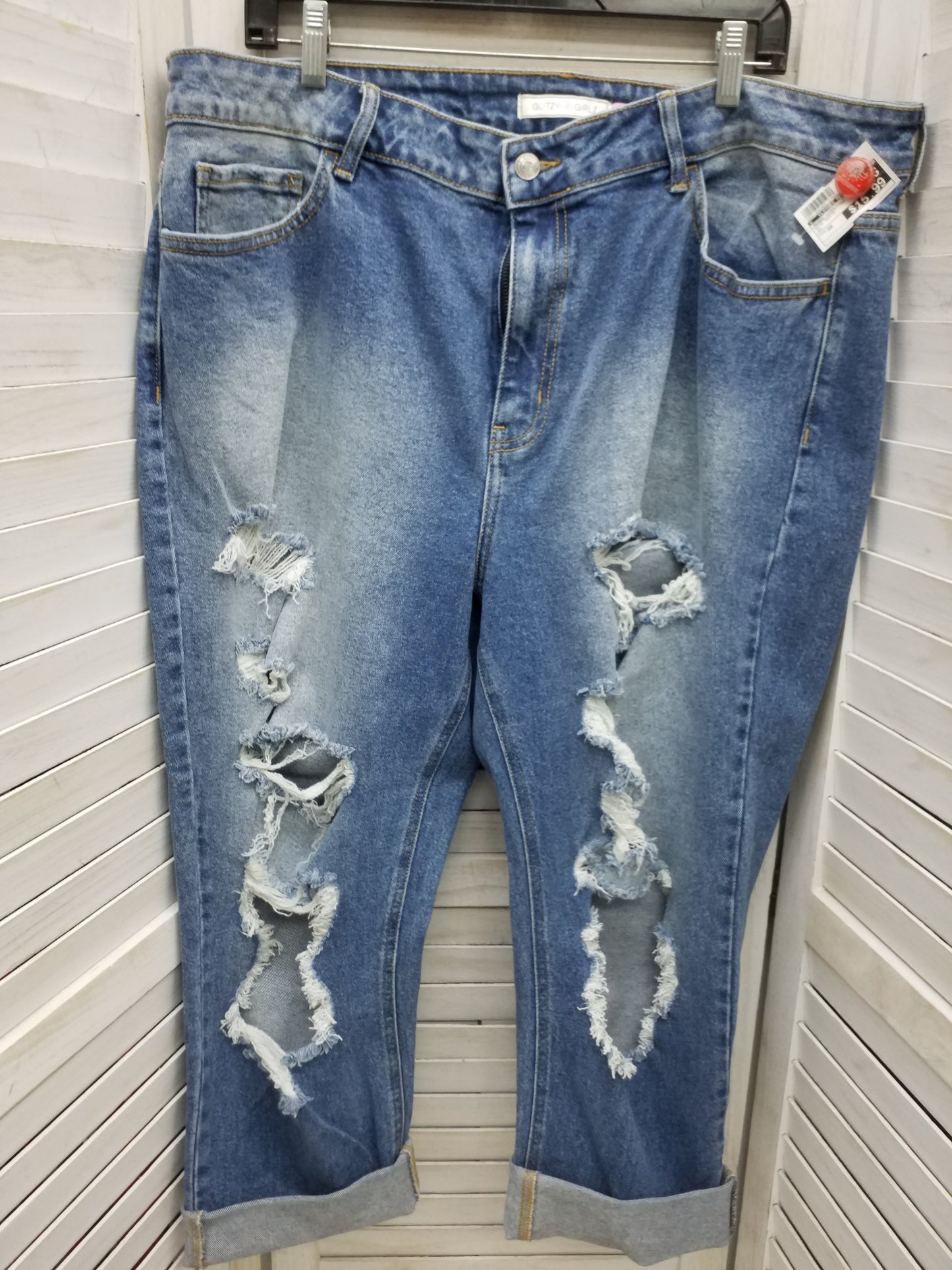 Blue Denim Jeans Straight Clothes Mentor, Size 20