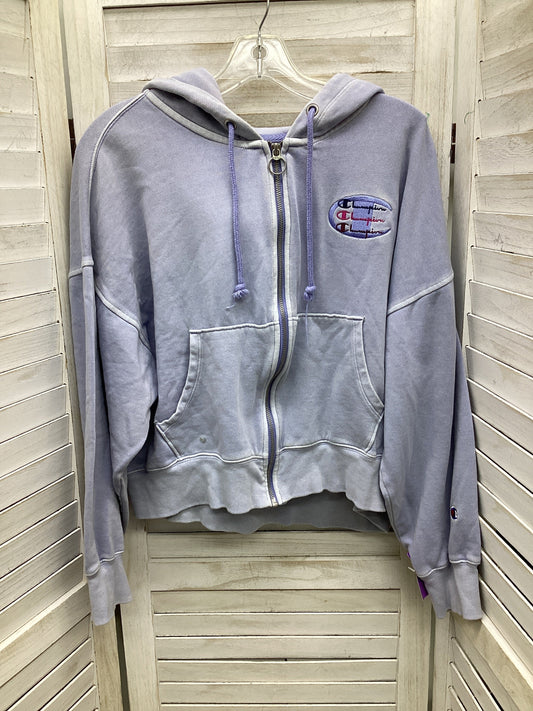 Sweatshirt Hoodie By Champion In Blue, Size: S