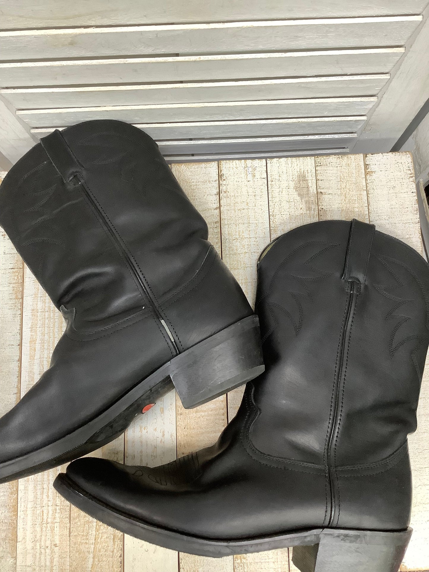 Black Boots Leather Durango, Size 10.5