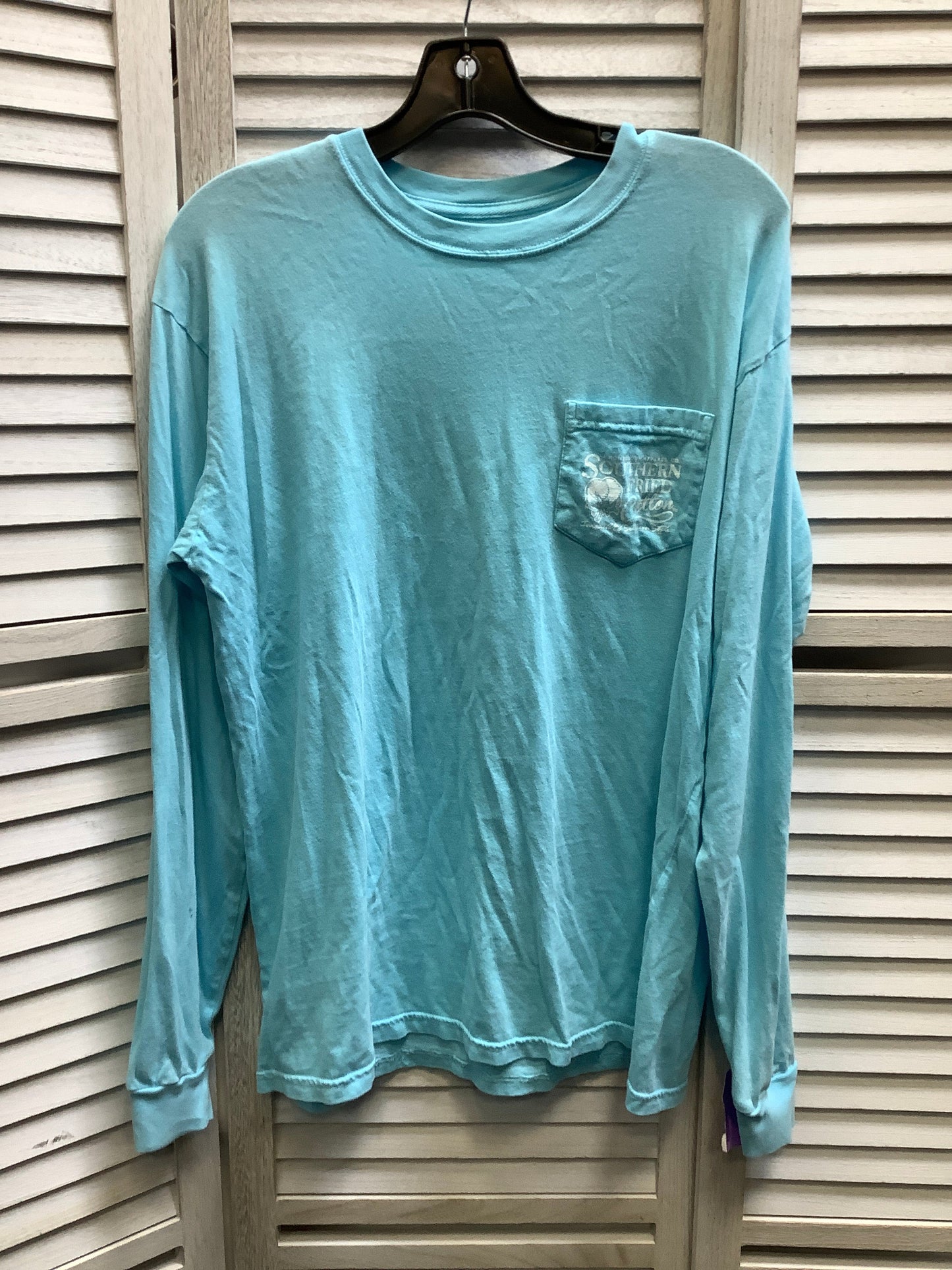 Blue Top Long Sleeve Simply Southern, Size M