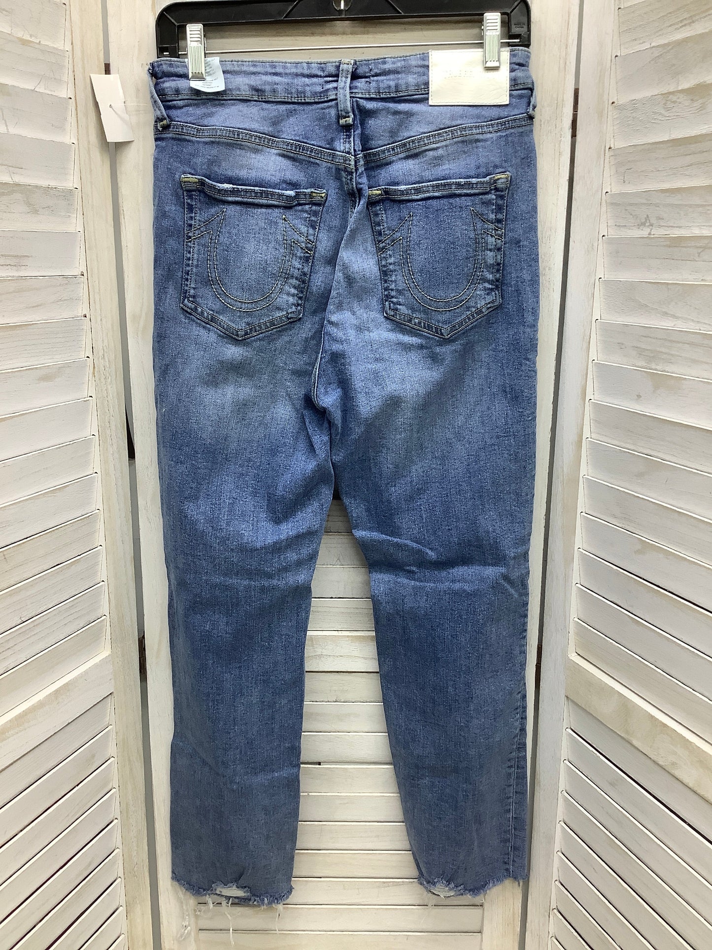 Blue Denim Jeans Straight True Religion, Size 8