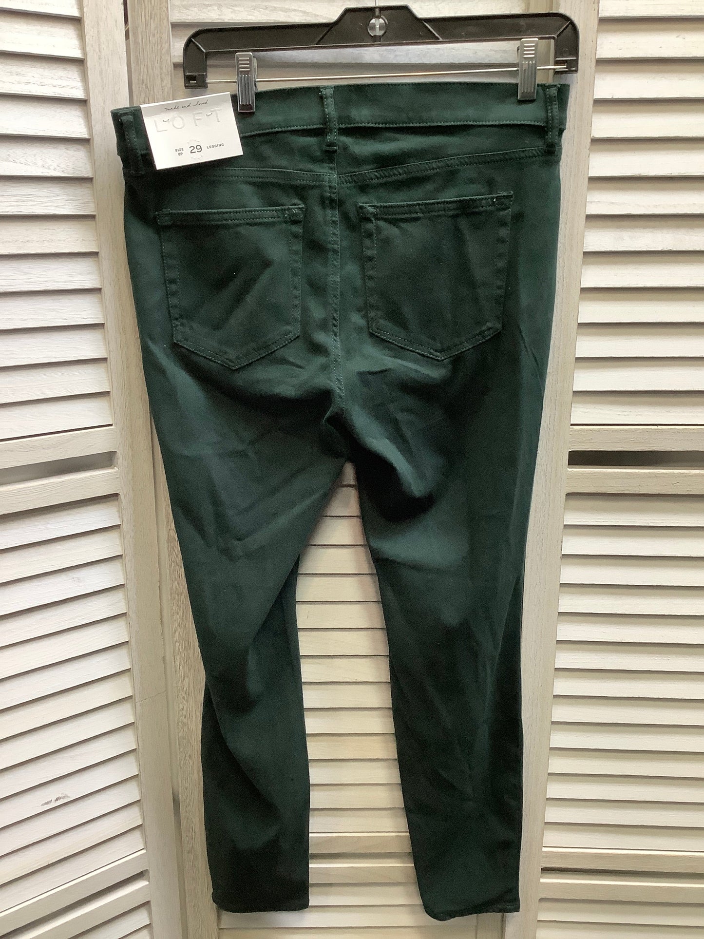 Green Pants Leggings Loft, Size 8