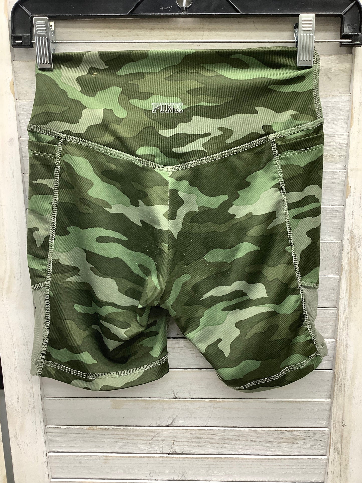 Camouflage Print Athletic Shorts Pink, Size Xs