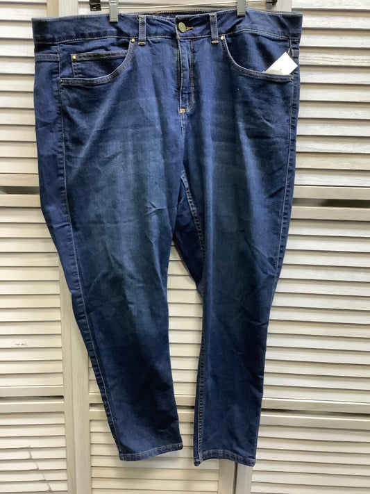 Blue Denim Jeans Skinny Rafaella, Size 18