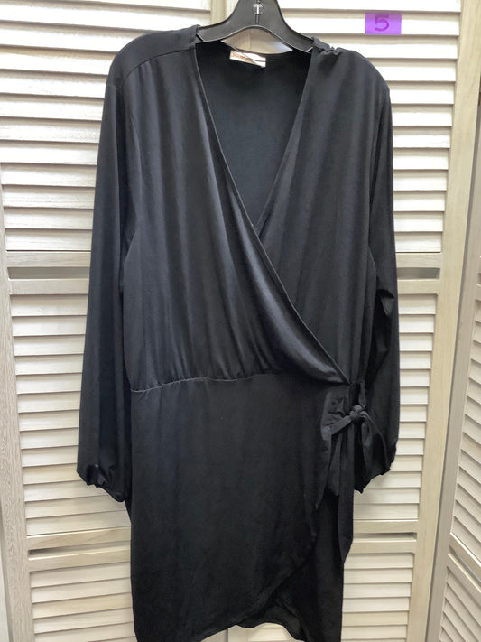 Black Dress Casual Midi Clothes Mentor, Size 3x
