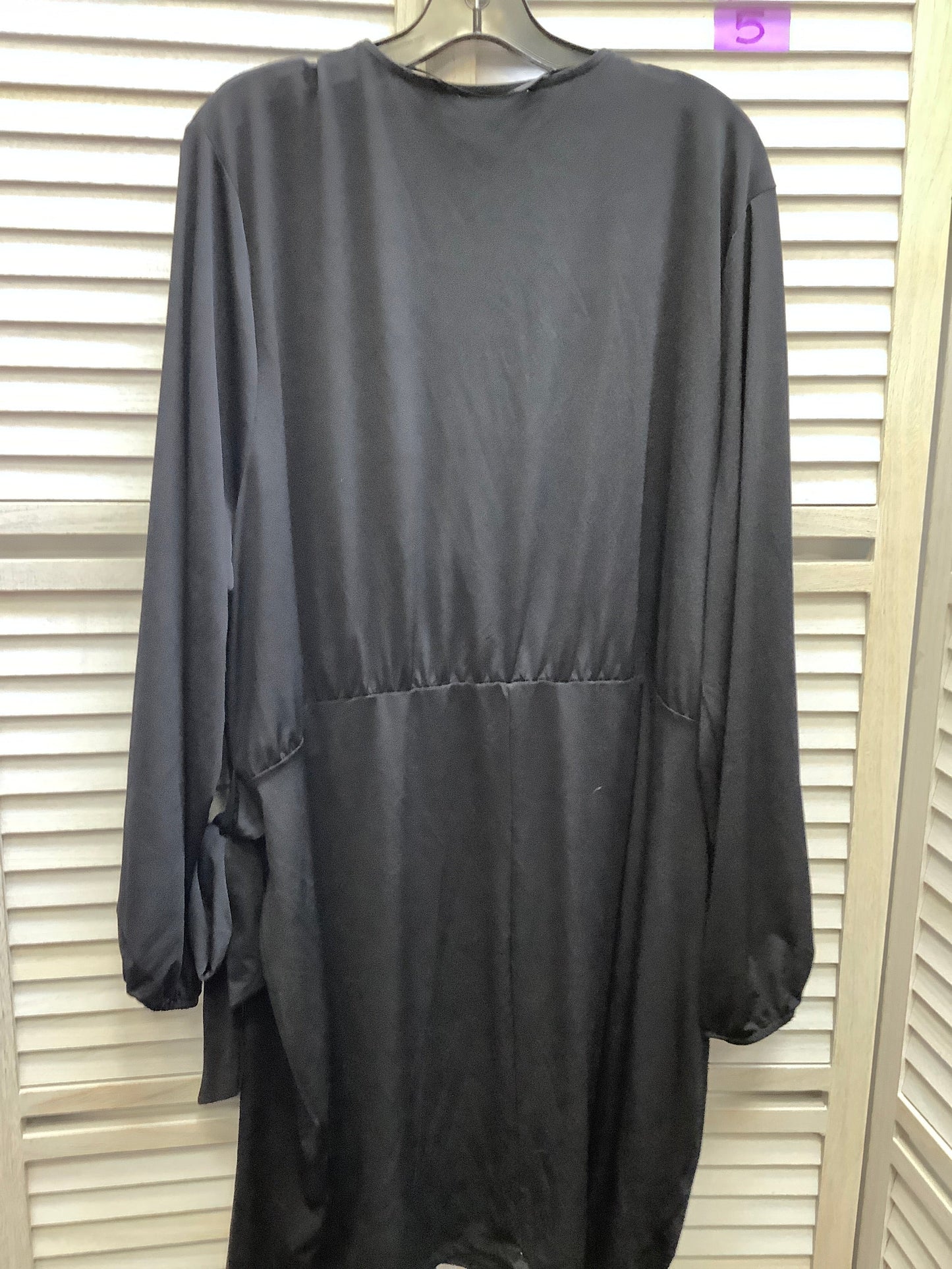 Black Dress Casual Midi Clothes Mentor, Size 3x