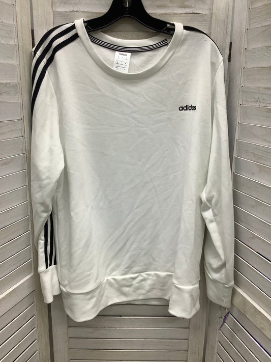 Black & White Athletic Sweatshirt Crewneck Adidas, Size Xl