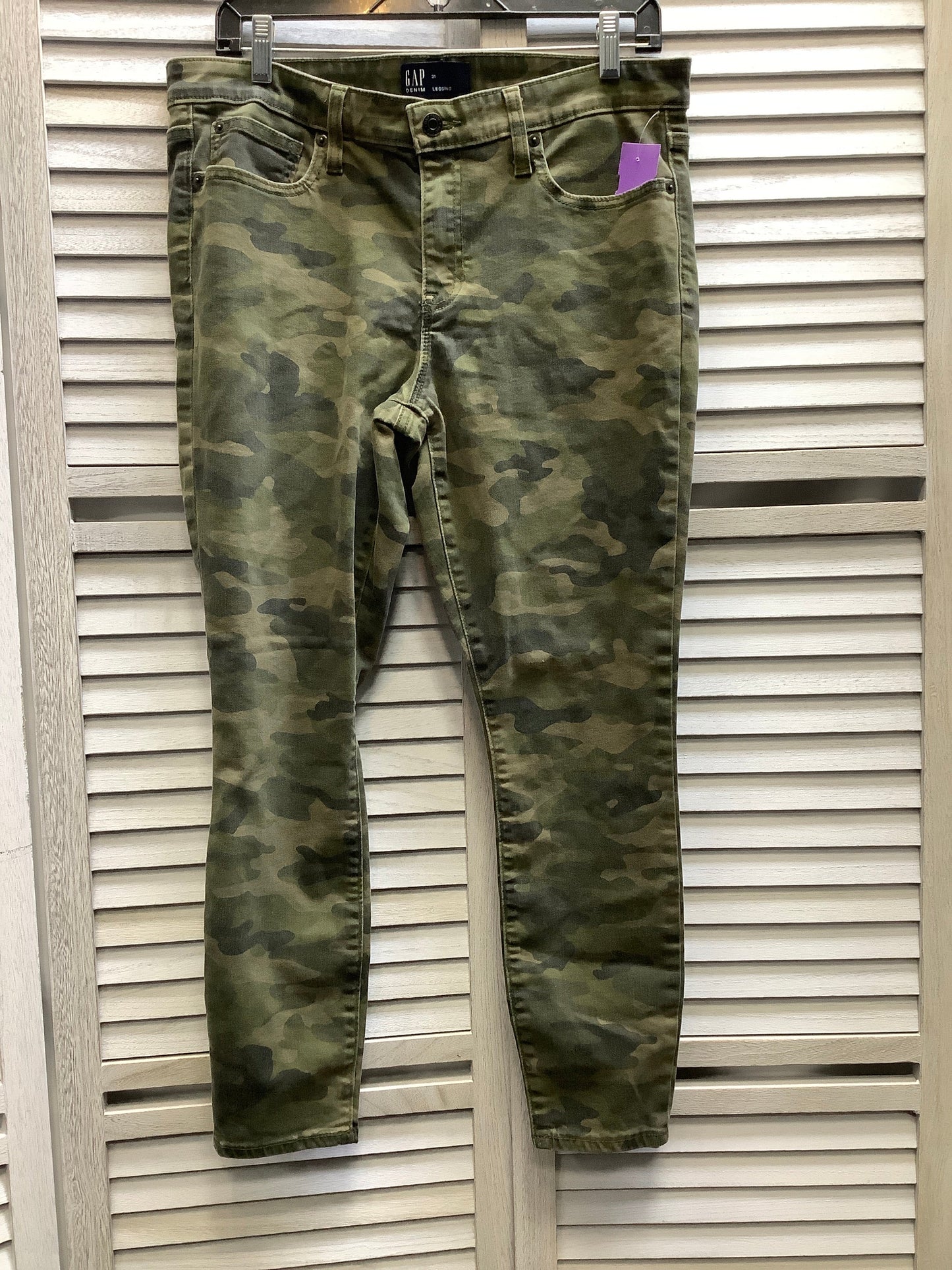 Camouflage Print Jeans Jeggings Gap, Size 8