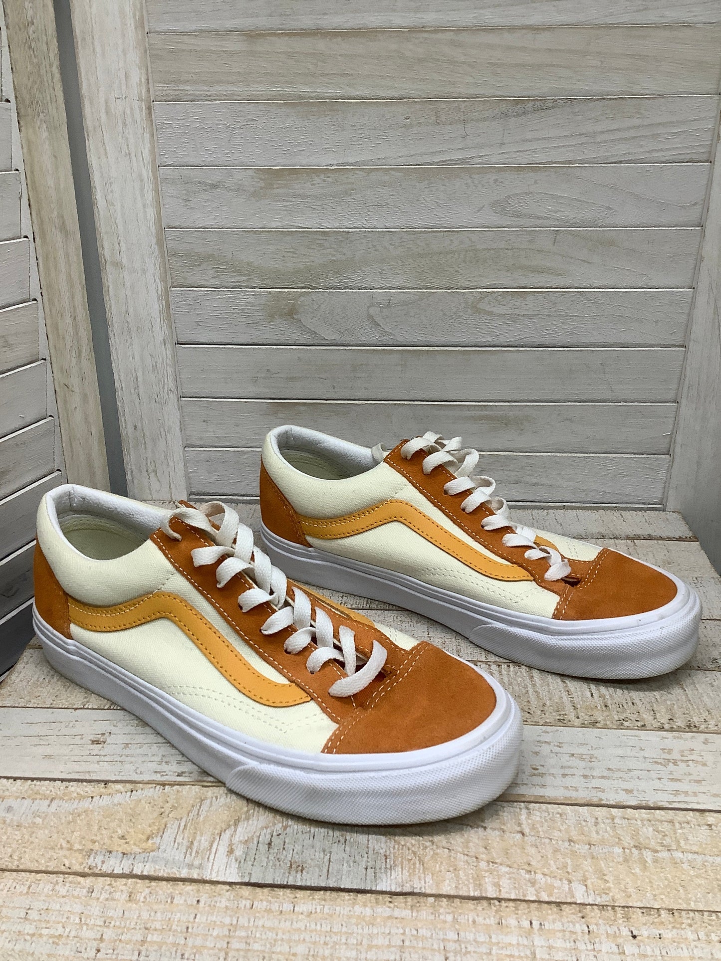 Orange Shoes Flats Vans, Size 9.5