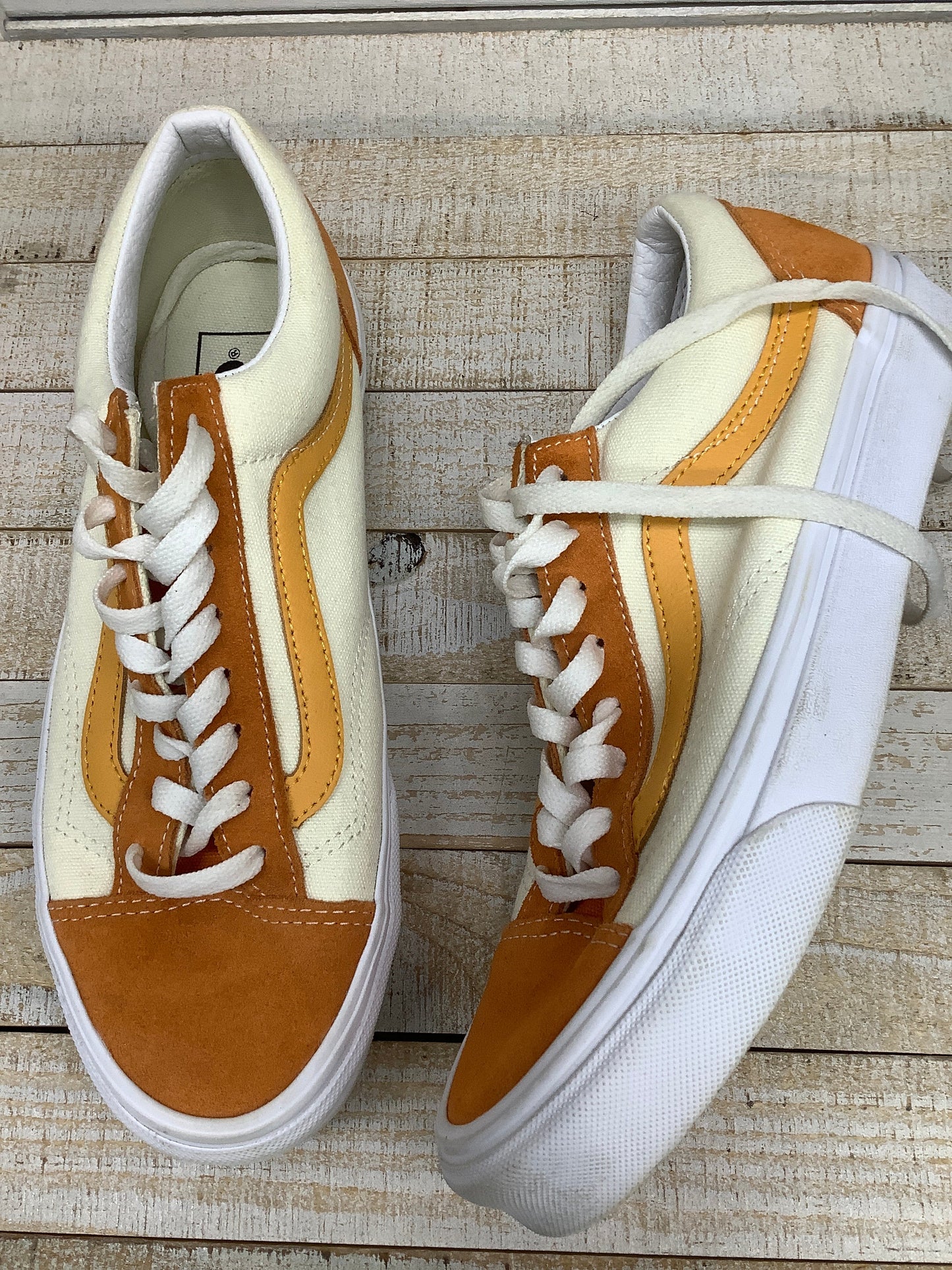 Orange Shoes Flats Vans, Size 9.5