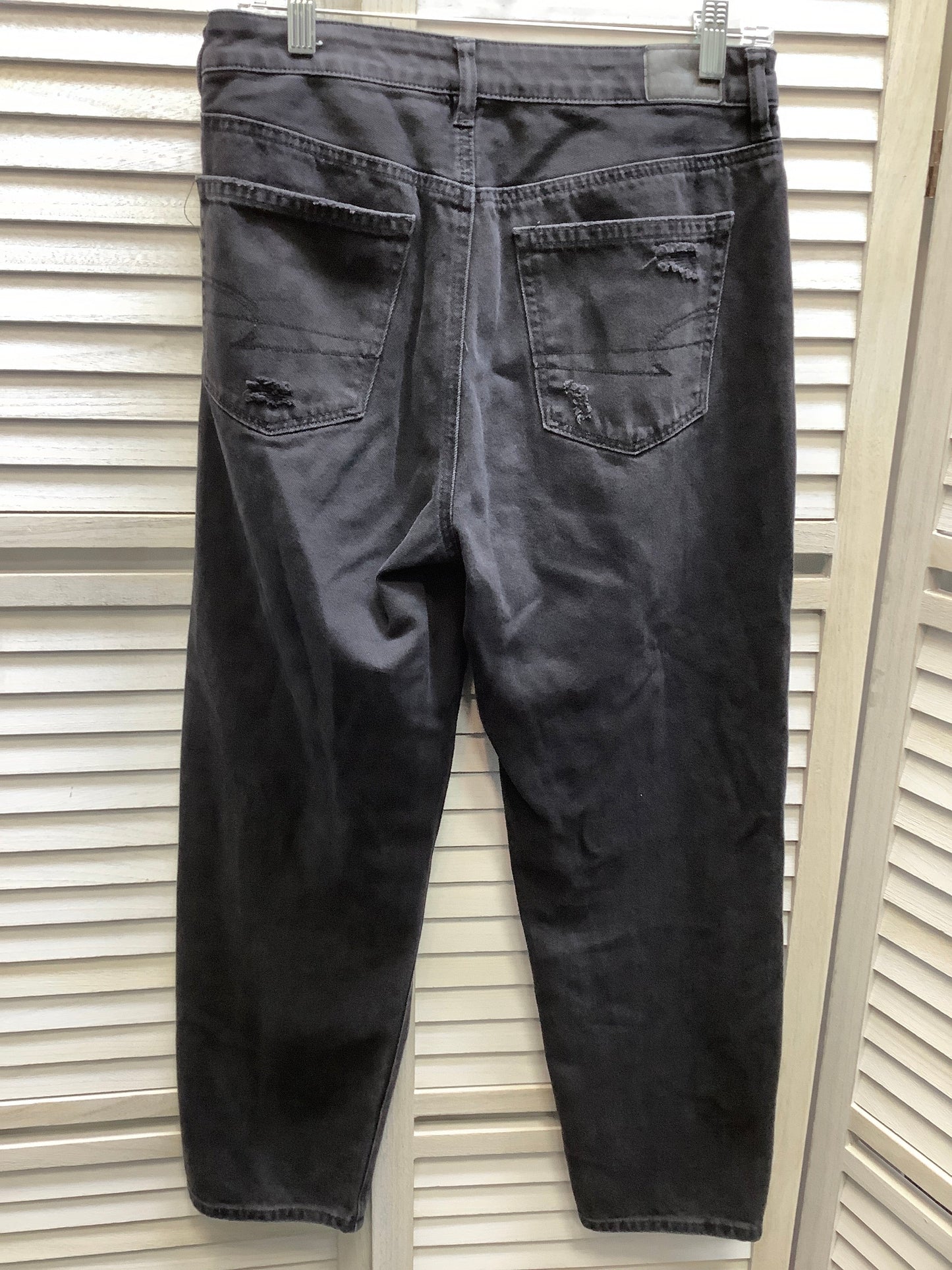 Black Denim Jeans Straight American Eagle, Size 8
