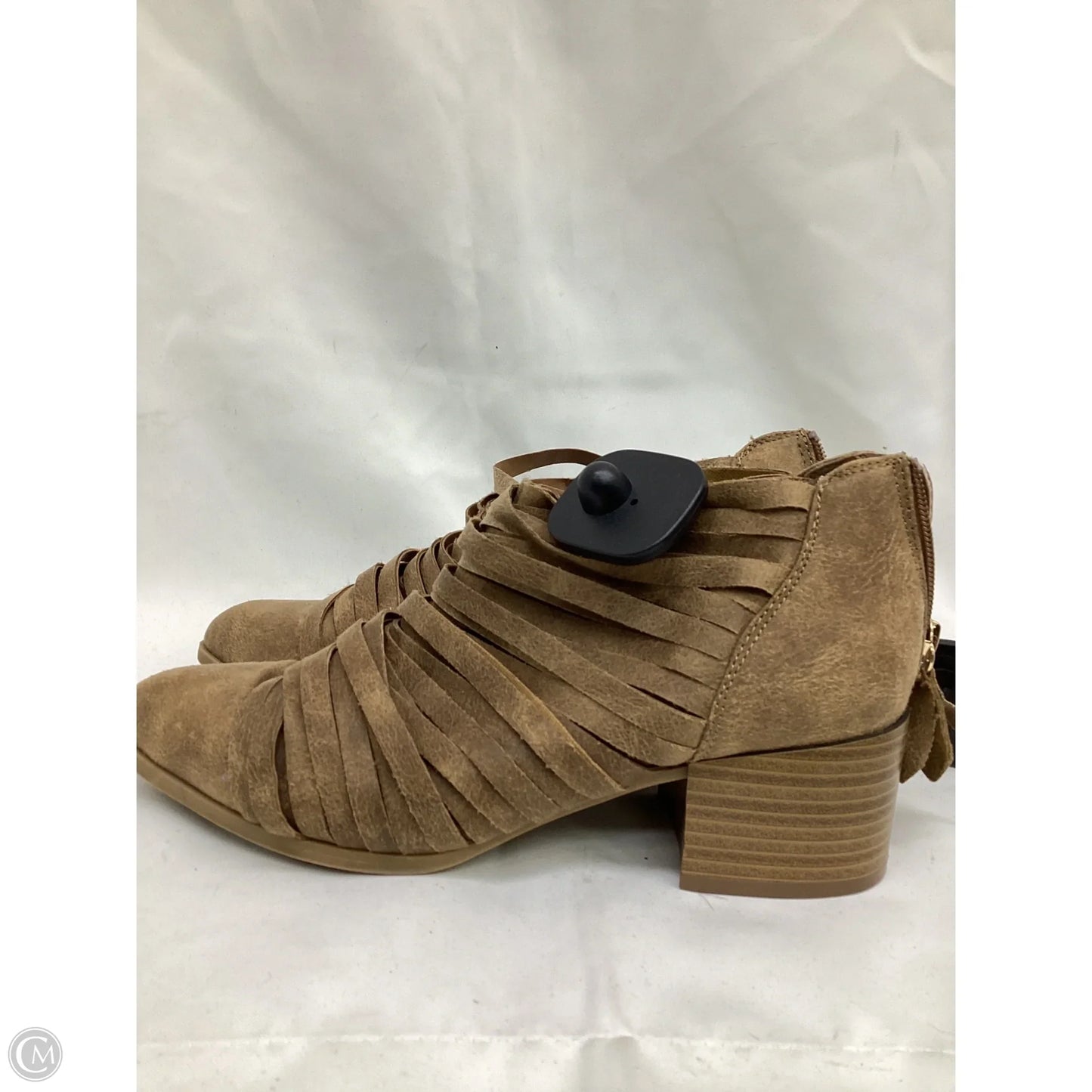 Boots Ankle Heels By Fergalicious In Brown, Size: 7