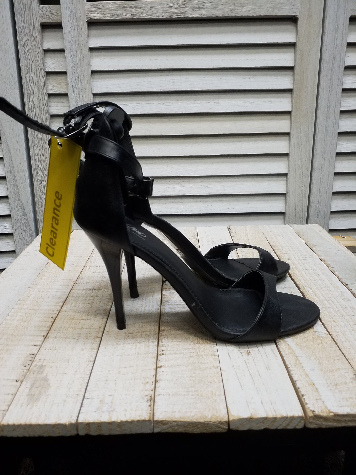 Black Sandals Heels Stiletto Massimo Dutti, Size 8