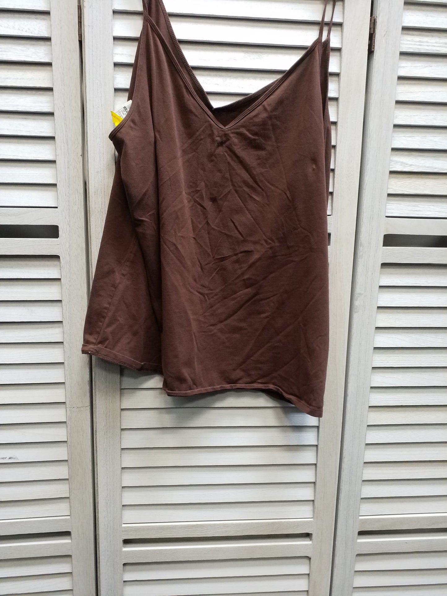 Brown Top Sleeveless Basic Loft, Size Xl