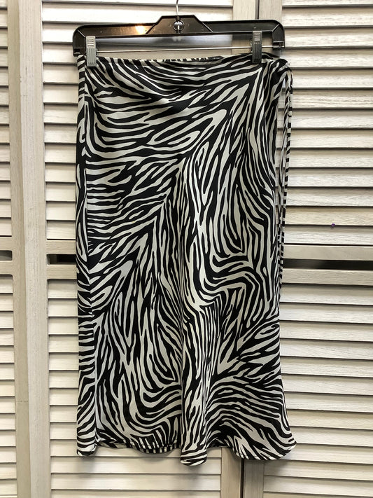 Zebra Print Skirt Midi Clothes Mentor, Size S