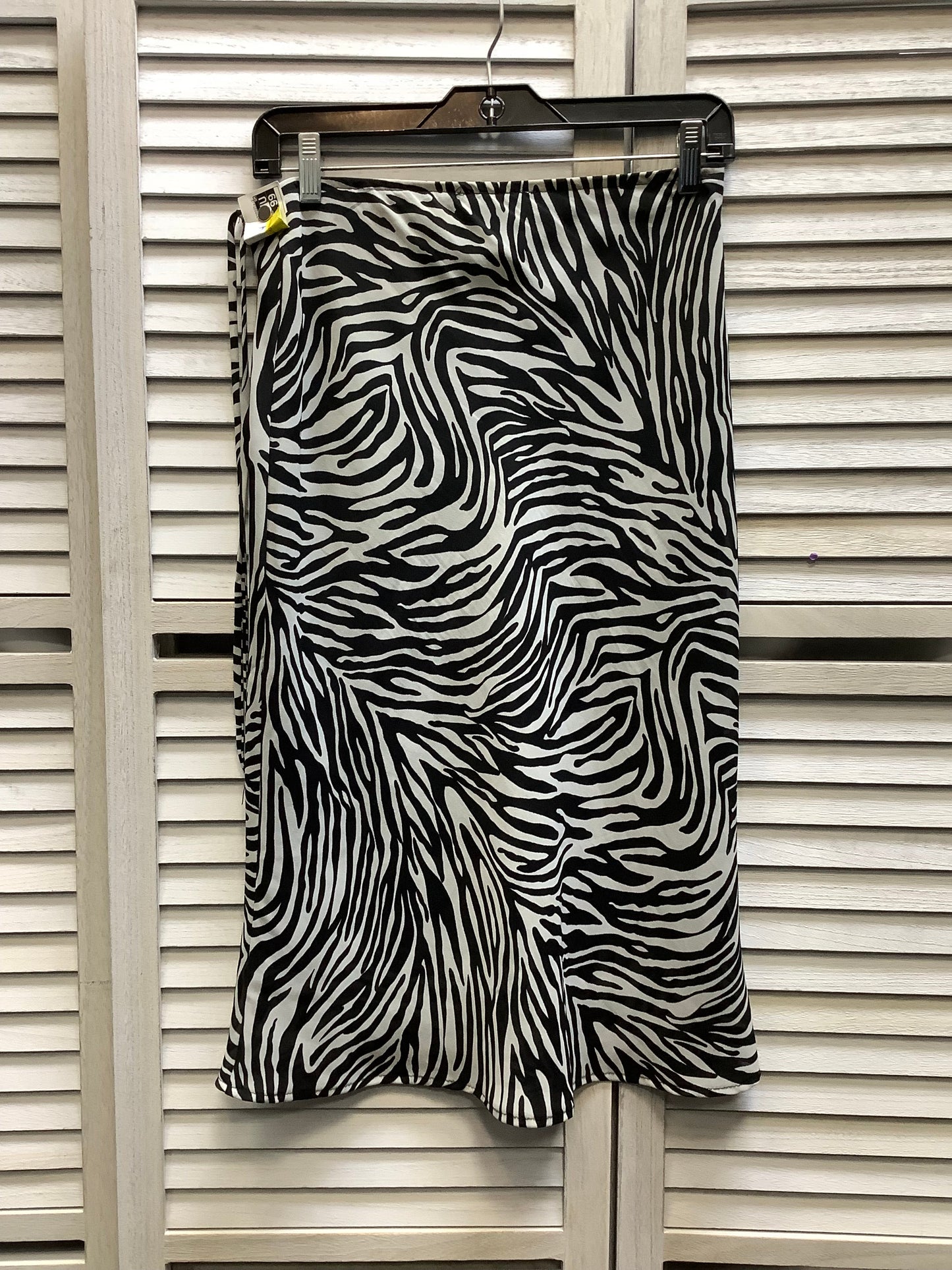 Zebra Print Skirt Midi Clothes Mentor, Size S