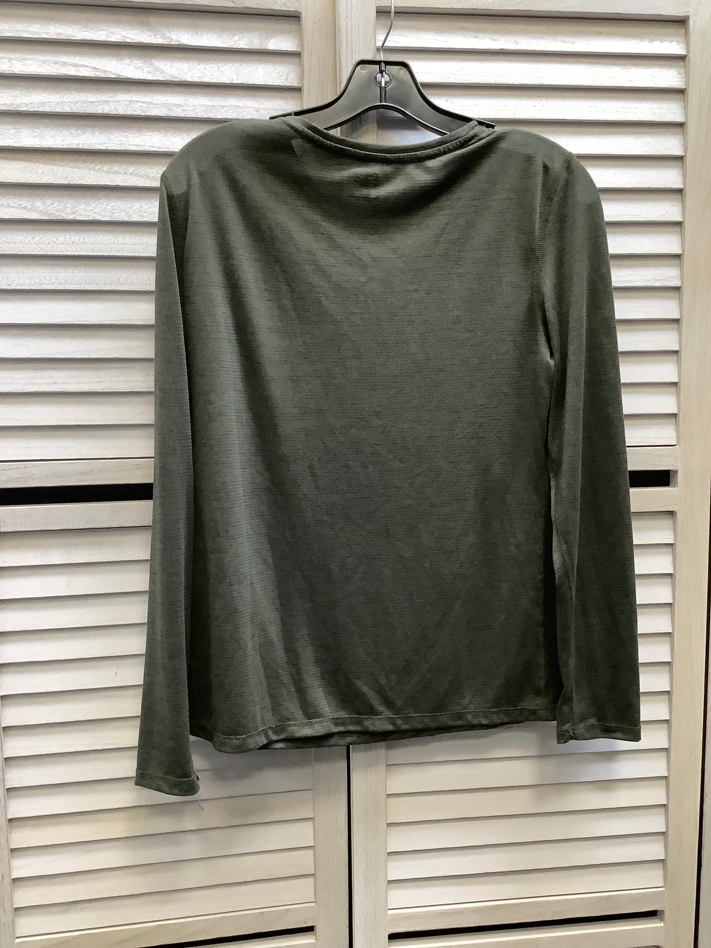 Athletic Top Long Sleeve Collar By Clothes Mentor In Olive, Size: M