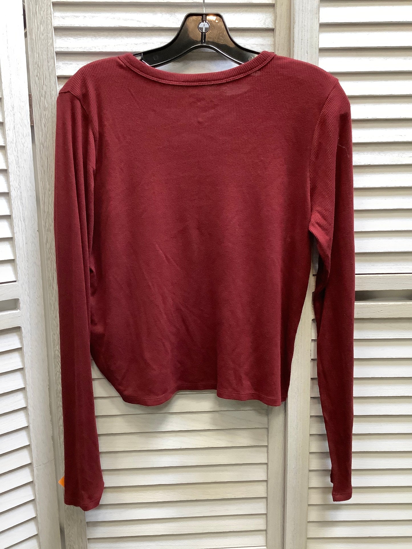 Red Top Long Sleeve Basic Hollister, Size L