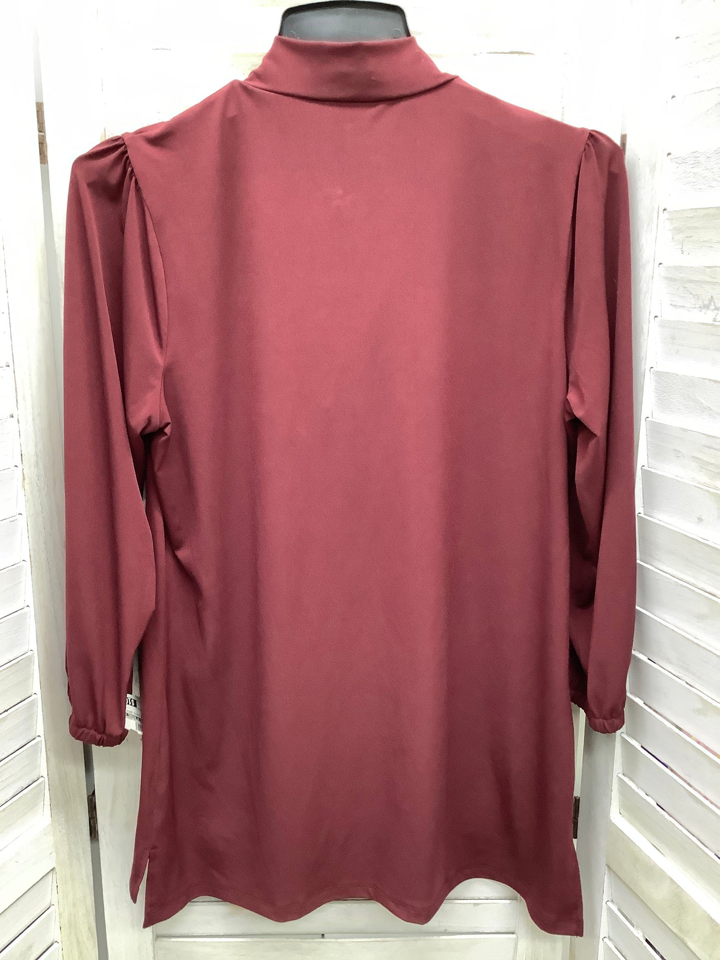 Maroon Top 3/4 Sleeve Basic Michael By Michael Kors, Size M