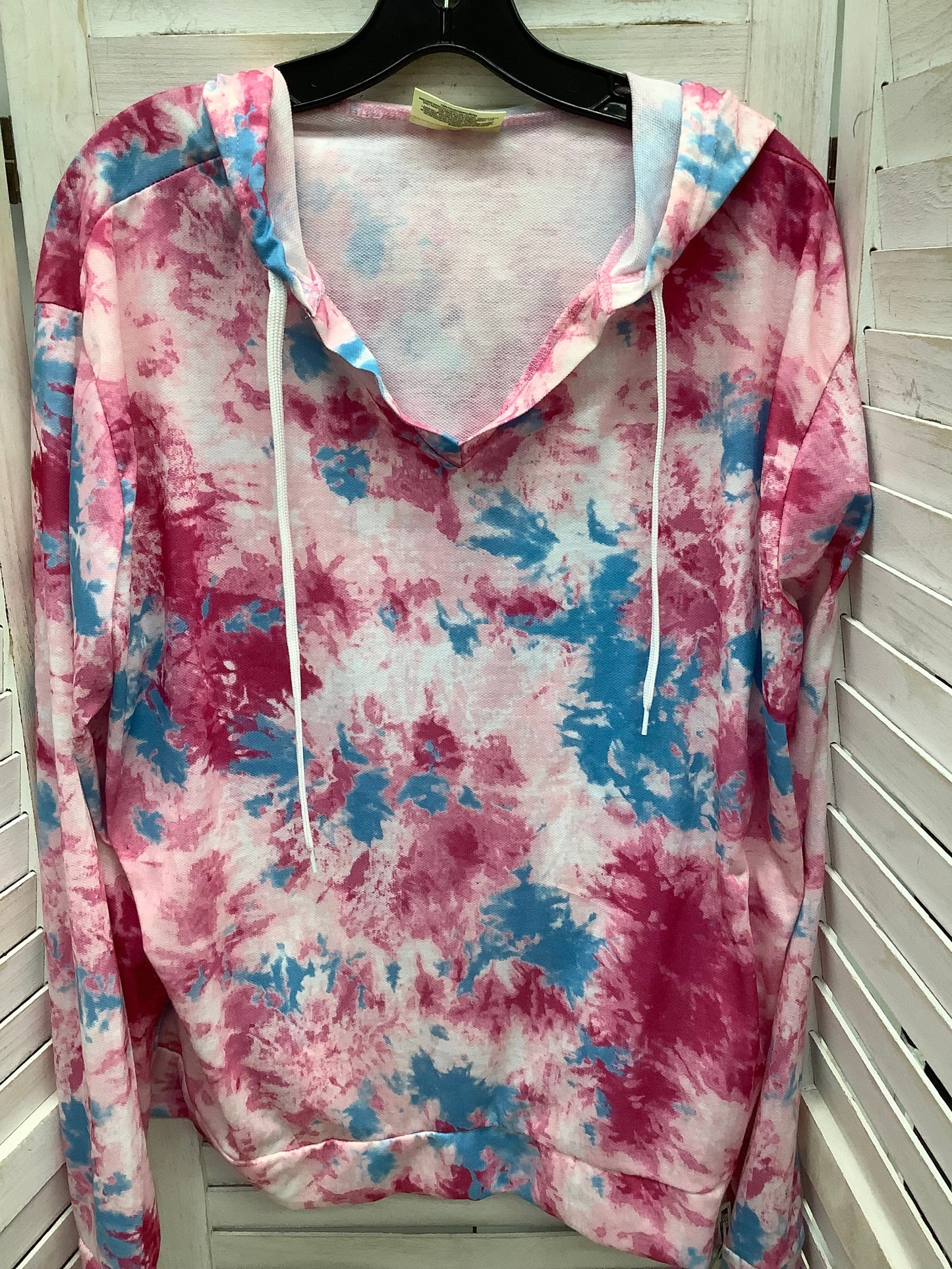 Sweatshirt Hoodie By Bobbie Brooks In Tie Dye, Size: 2x