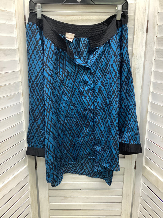 Black & Blue Top Long Sleeve Basic Covington, Size Xl