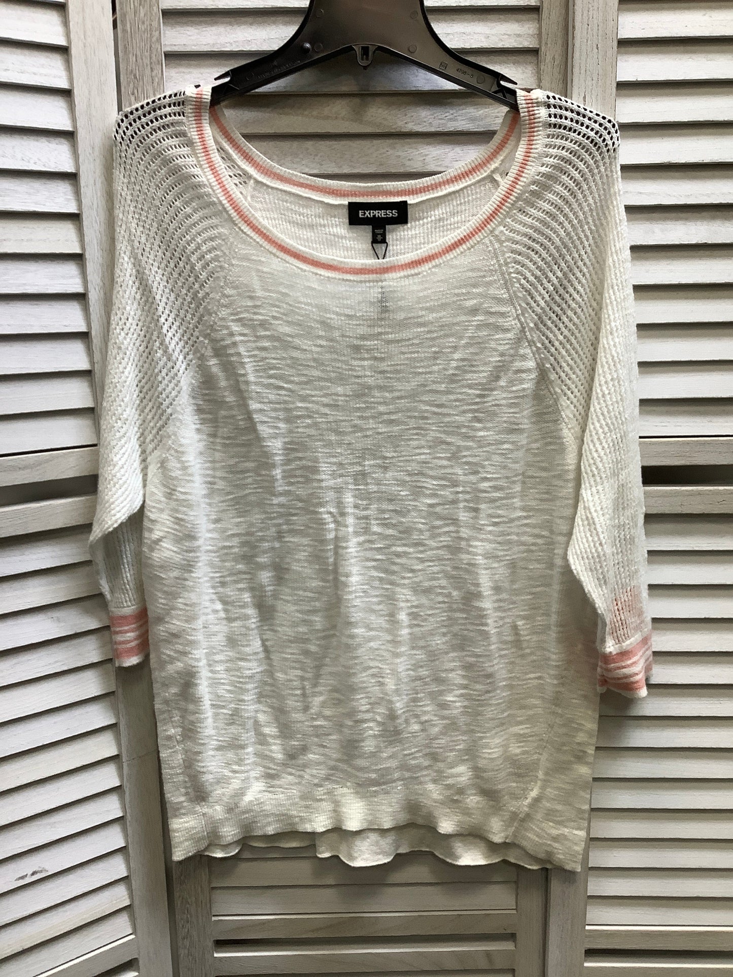 White Top Long Sleeve Basic Express, Size M