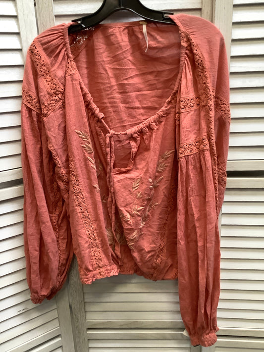 Pink Top Long Sleeve Basic Free People, Size M