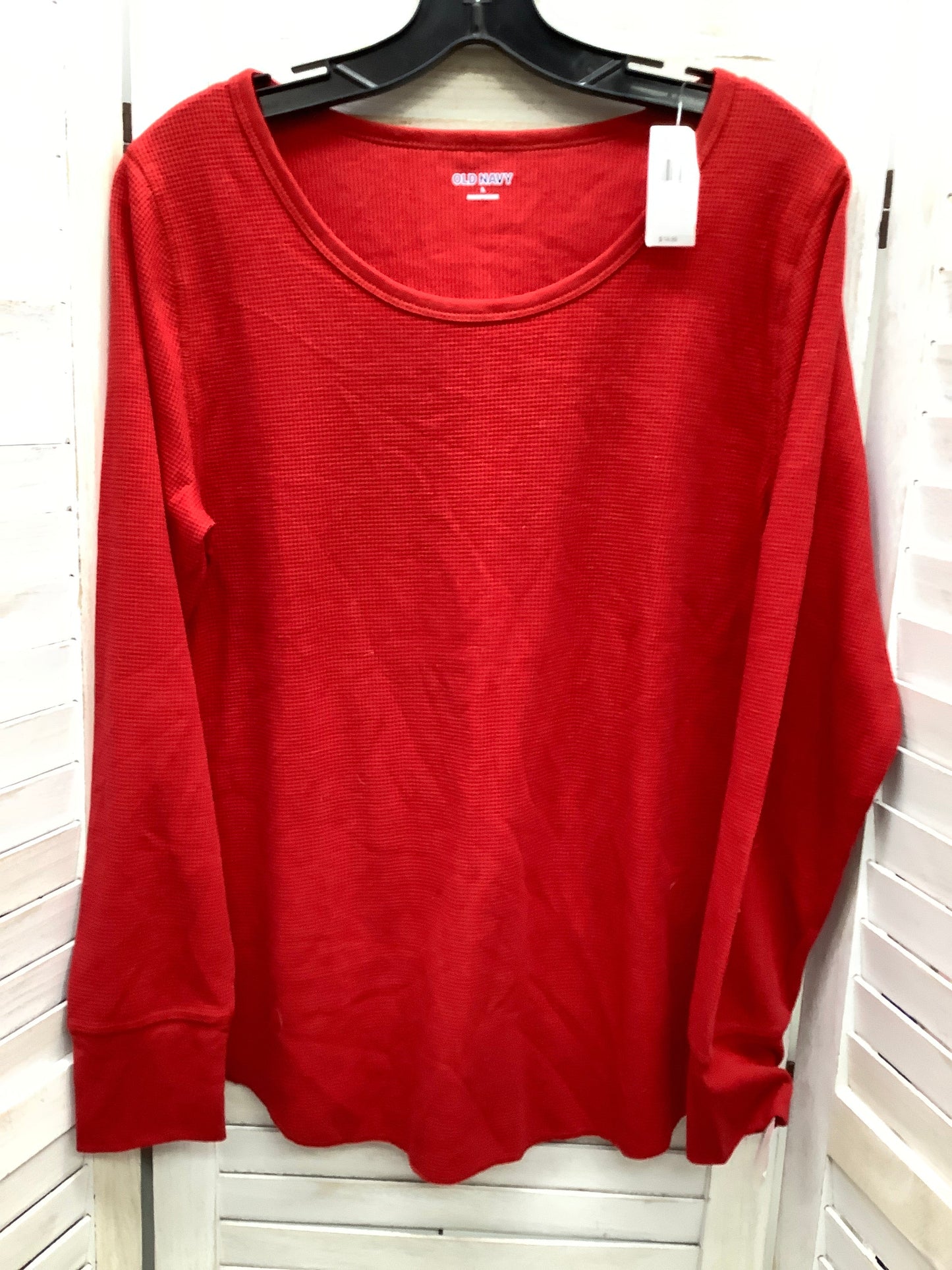 Red Top Long Sleeve Basic Old Navy, Size L