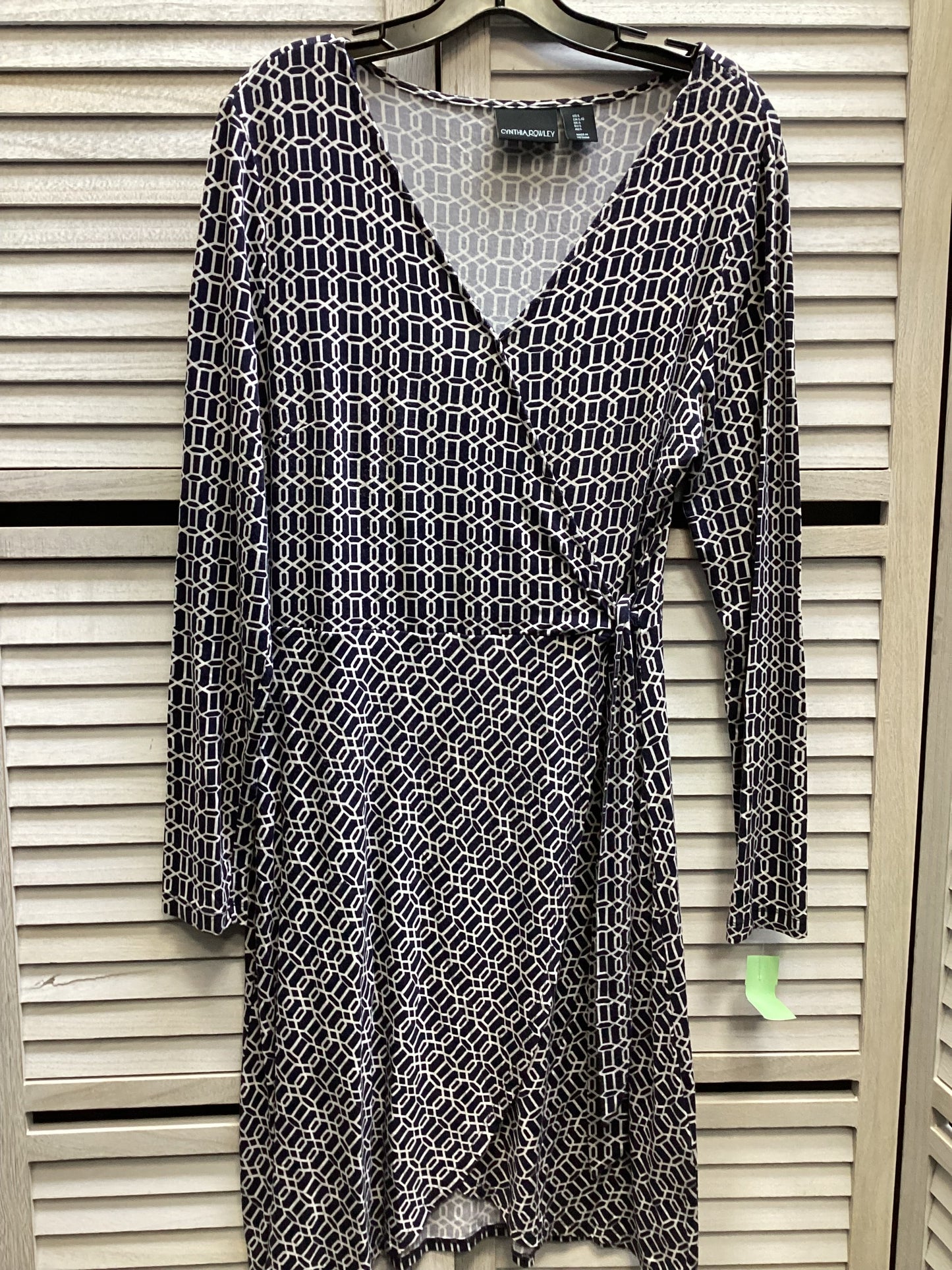 Dress Casual Midi By Cynthia Rowley In Blue & White, Size: L