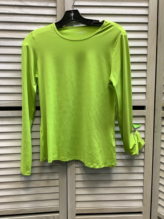 Athletic Top Long Sleeve Crewneck By Lands End In Green, Size: Xs